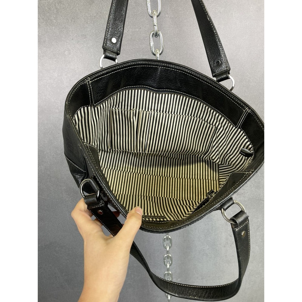 Vintage Kate Spade‎ Black Leather Purse Shoulder Bag Handbag - Picture 5 of 14